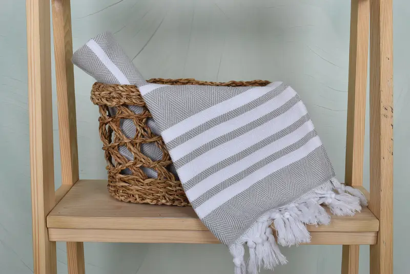 Gift For Wedding Day, Embroidery Towel, Wedding Favors, Customized Towels, Turkish Towel Hand Towel, Turkish Hand Towel, 40x20 Cotton Zig zag Towel - 4