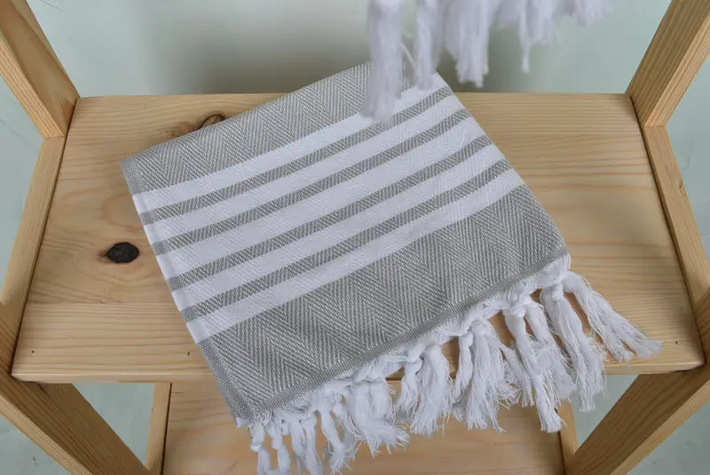 Gift For Wedding Day, Embroidery Towel, Wedding Favors, Customized Towels, Turkish Towel Hand Towel, Turkish Hand Towel, 40x20 Cotton Zig zag Towel - 5