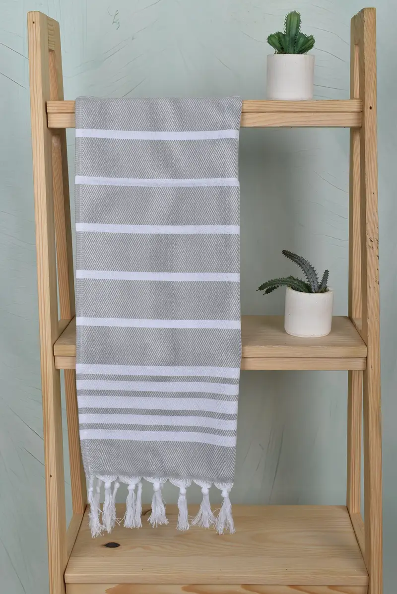 Gift For Wedding Day, Embroidery Towel, Wedding Favors, Customized Towels, Turkish Towel Hand Towel, Turkish Hand Towel, 40x20 Cotton Zig zag Towel - 8