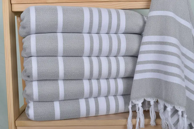 Gift For Wedding Day, Embroidery Towel, Wedding Favors, Customized Towels, Turkish Towel Hand Towel, Turkish Hand Towel, 40x20 Cotton Zig zag Towel - 2