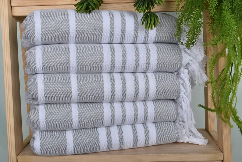 Gift For Wedding Day, Embroidery Towel, Wedding Favors, Customized Towels, Turkish Towel Hand Towel, Turkish Hand Towel, 40x20 Cotton Zig zag Towel - 1