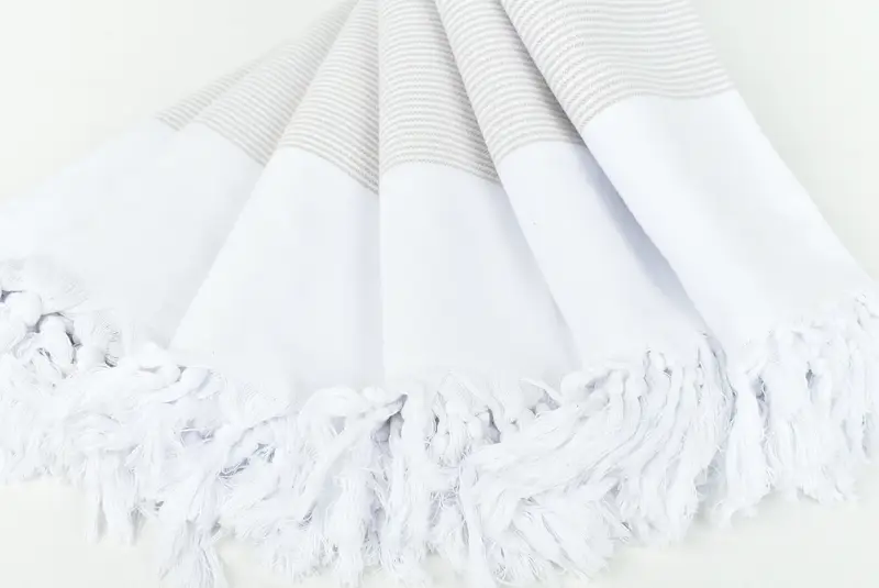 Turkish Beach Towel Bulk, Best Friend Christmas Gift, Organic Turkish towel, 70x40 Cotton Striped Towel, Bridal Shower Gift, Large Turkish Towel - 4