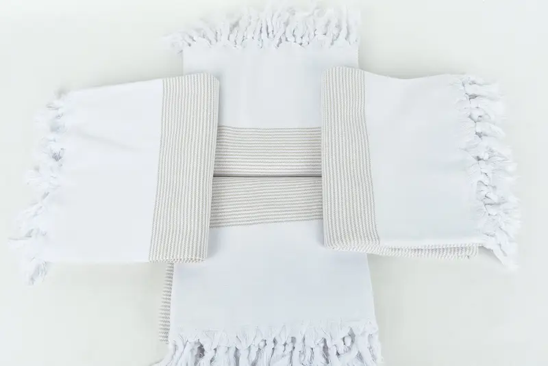 Turkish Beach Towel Bulk, Best Friend Christmas Gift, Organic Turkish towel, 70x40 Cotton Striped Towel, Bridal Shower Gift, Large Turkish Towel - 6