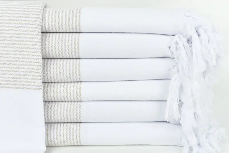 Turkish Beach Towel Bulk, Best Friend Christmas Gift, Organic Turkish towel, 70x40 Cotton Striped Towel, Bridal Shower Gift, Large Turkish Towel - 1
