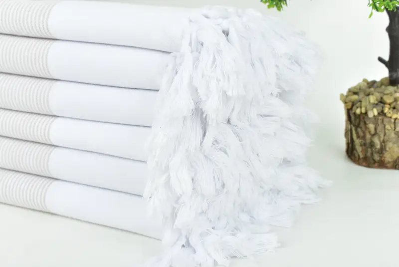 Turkish Beach Towel Bulk, Best Friend Christmas Gift, Organic Turkish towel, 70x40 Cotton Striped Towel, Bridal Shower Gift, Large Turkish Towel - 3