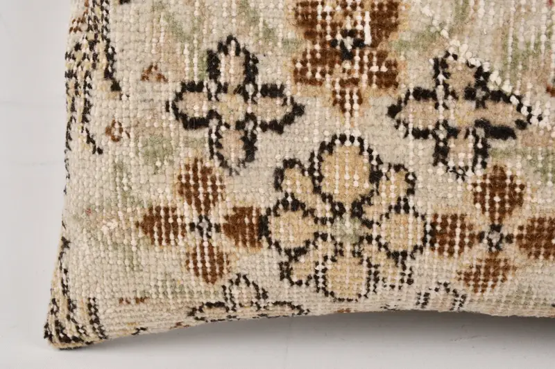 Accent Throw Cushion, Gift Pillow, 12x24 Beige Cushion, Ottoman Pillow, Sofa Pillow, Kilim Cushion Sham, Handmade Kilim Cushion, Pillow Case - 2