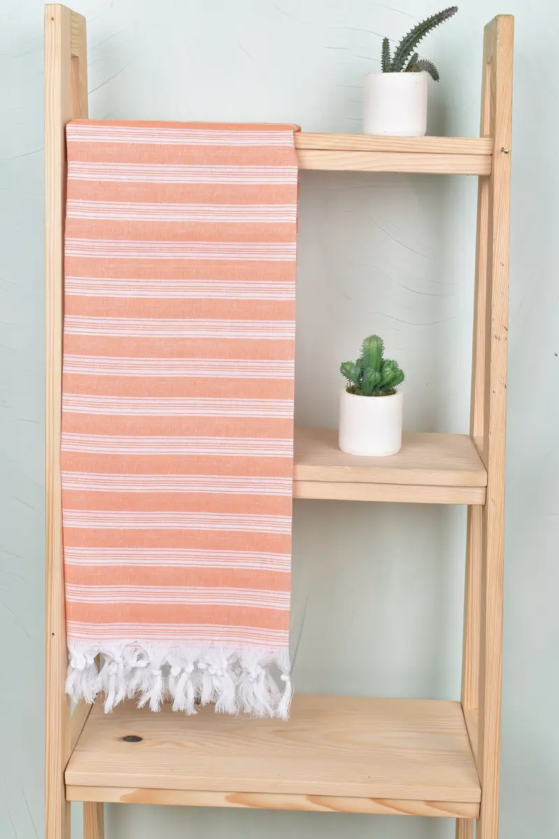 70x40 Cotton Striped Towel, Quick-Dry Beach Towel, Turkish Towel USA, Organic Cotton Towel, Large Turkish Towel, Bachelorette Party Favors Beach - 8