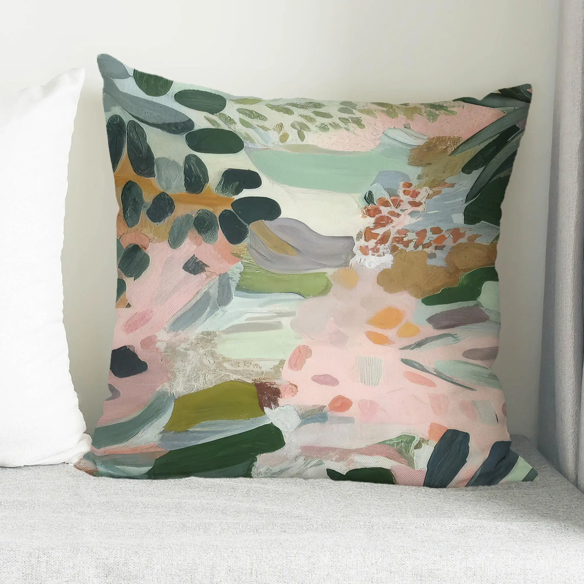 Minimalist Abstract Print Pillow - Modern Boho Home Decor - 1
