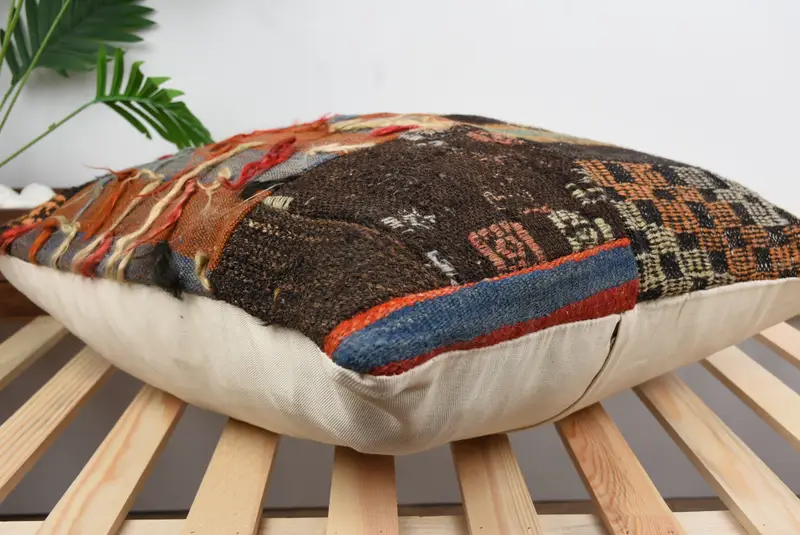 Kilim Pillow Cover, Personalized Gift Pillow Pillow, Cushion Cover, Boho Pillow, 24x24 Red Pillow Case, Ethnical Kilim Rug Pillow - 6