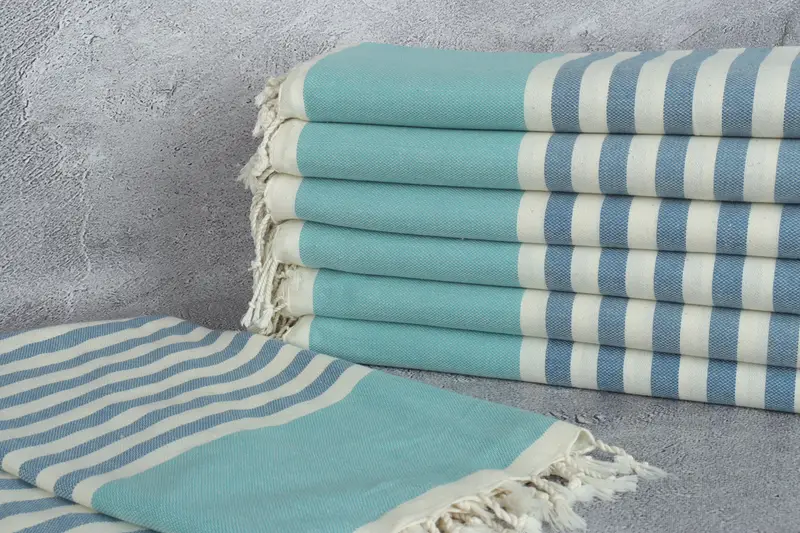 Monogram Beach Towel, Summer Towel, Bridal Shower Favor, Quick-dry travel peshtemal towel, Quick-dry towel, 70x40 Cotton Striped Towel, Gift For Her - 2
