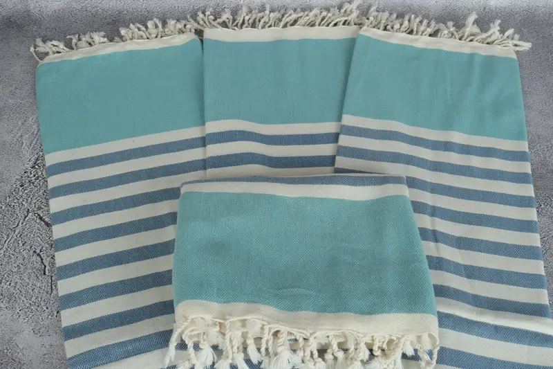 Monogram Beach Towel, Summer Towel, Bridal Shower Favor, Quick-dry travel peshtemal towel, Quick-dry towel, 70x40 Cotton Striped Towel, Gift For Her - 4