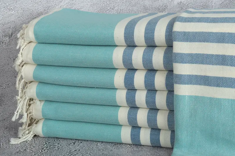 Monogram Beach Towel, Summer Towel, Bridal Shower Favor, Quick-dry travel peshtemal towel, Quick-dry towel, 70x40 Cotton Striped Towel, Gift For Her - 1