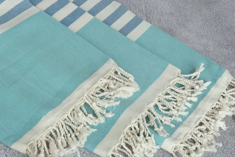 Monogram Beach Towel, Summer Towel, Bridal Shower Favor, Quick-dry travel peshtemal towel, Quick-dry towel, 70x40 Cotton Striped Towel, Gift For Her - 5