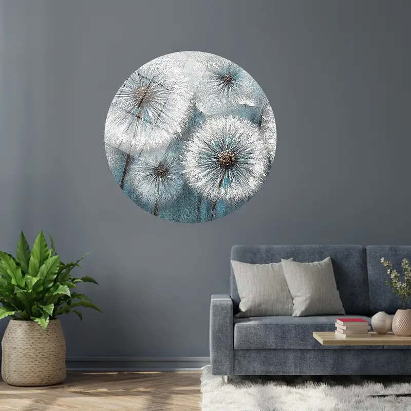 Moderne abstrakte Löwenzahn-Leinwand: Trendiges Löwenzahn-Liebhaber-Geschenk