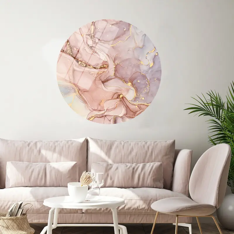 きらめくゴールドの大理石キャンバス: モダンでラグジュアリーなアートプリント