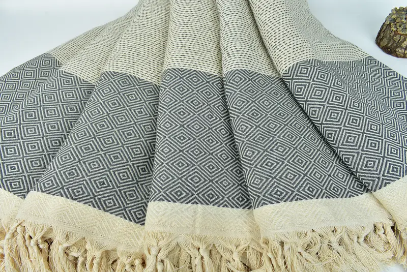 Gift For The Home Decor, Custom Blanket, Woven Throw Blanket, Gift For Boyfriend, 104x80 Cotton Diamond Towel, Wedding Favors, Girl Trip Party Favor - 4