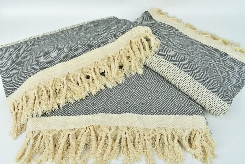 Gift For The Home Decor, Custom Blanket, Woven Throw Blanket, Gift For Boyfriend, 104x80 Cotton Diamond Towel, Wedding Favors, Girl Trip Party Favor - 6