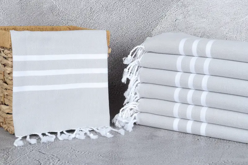 Monogram Hand Towel, Bridesmaid Gifts, Home Decor Gifts, 40x20 Cotton Striped Towel, Wedding Day Gift For Bride, Turkish Hand Towel, Handmade Gift - 3