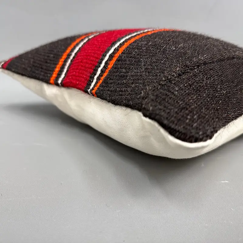 Shabby Chic Pillow Case, Kilim Cushion Sham, 12x12 Red Cushion Cover, Sofa Pillow Sham, Pillow Cover, Vintage Kilim Pillow, Kilim Pillow - 6