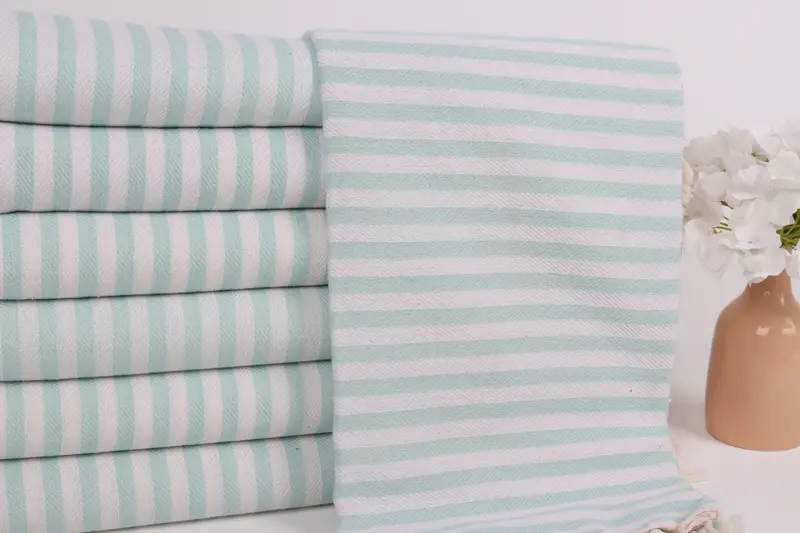Turkish towel, 70x40 Cotton Striped Towel, Housewarming Gift, Lightweight Turkish towel for beach, Bachelorette Party Gifts, Bridal Shower Gifts - 2