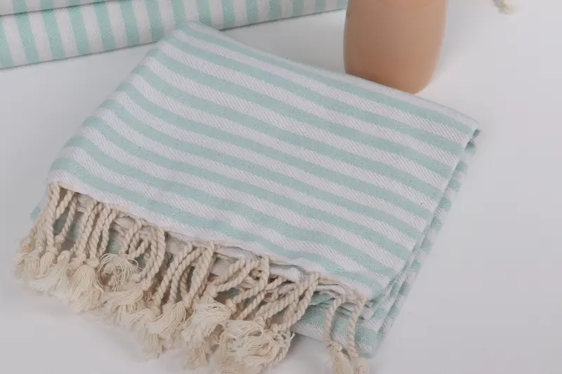 Turkish towel, 70x40 Cotton Striped Towel, Housewarming Gift, Lightweight Turkish towel for beach, Bachelorette Party Gifts, Bridal Shower Gifts - 5