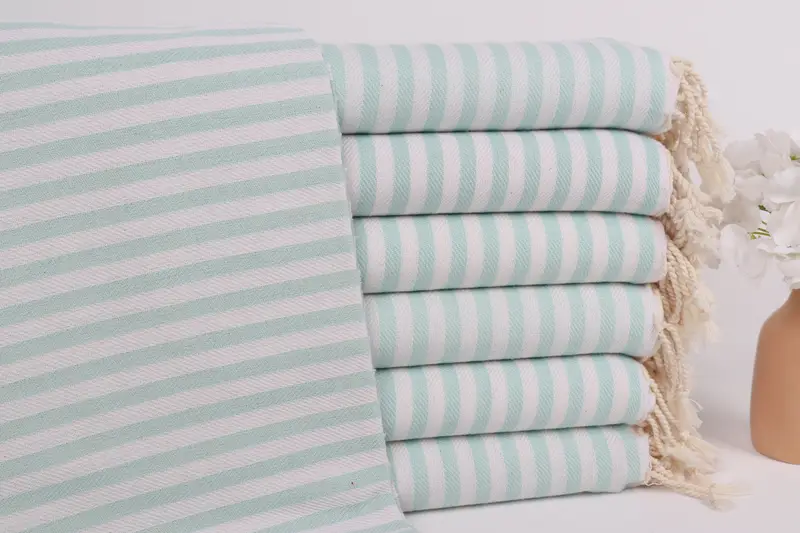 Turkish towel, 70x40 Cotton Striped Towel, Housewarming Gift, Lightweight Turkish towel for beach, Bachelorette Party Gifts, Bridal Shower Gifts - 1