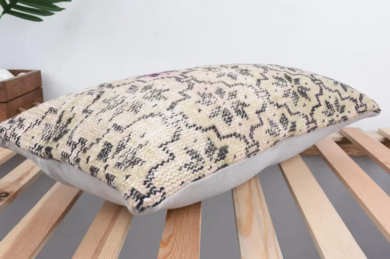 Aztec Cushion, Kilim Pillow, Throw Kilim Pillow, Pillow Case, 12x24 Green Pillow Sham, Nautical Throw Pillow Case, Vintage Pillow - 6