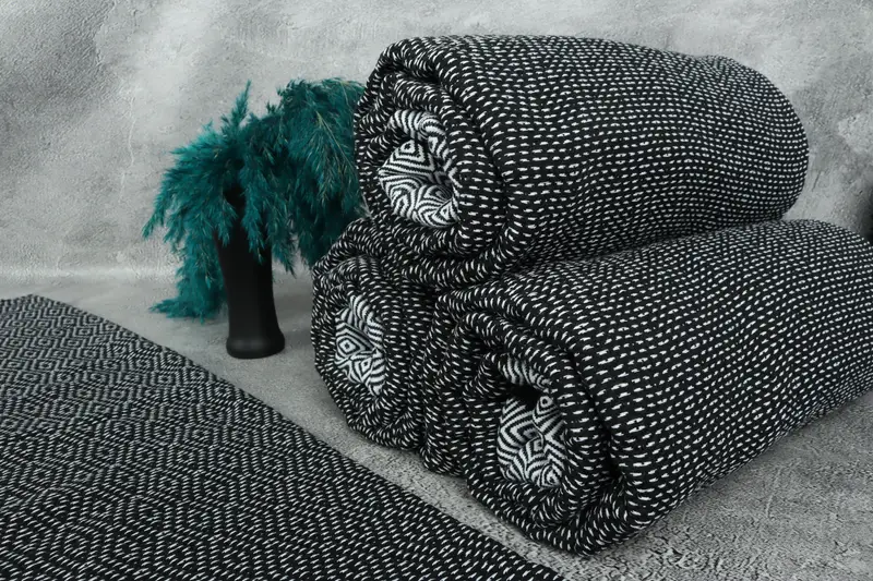 Woven Throw Blanket, Bachelorette Gifts, 96x80 Cotton Diamond Towel, Tablecloth, Turkish Tablecloth, Home Gift, Turkish Towel Beach Blanket - 8