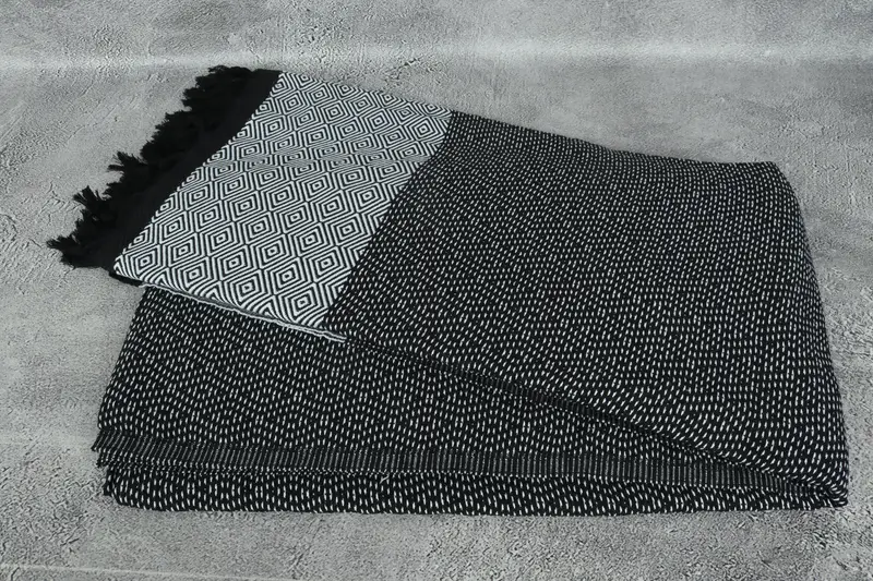 Woven Throw Blanket, Bachelorette Gifts, 96x80 Cotton Diamond Towel, Tablecloth, Turkish Tablecloth, Home Gift, Turkish Towel Beach Blanket - 6