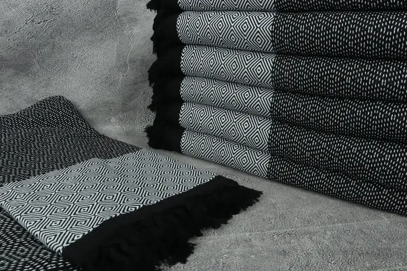 Woven Throw Blanket, Bachelorette Gifts, 96x80 Cotton Diamond Towel, Tablecloth, Turkish Tablecloth, Home Gift, Turkish Towel Beach Blanket - 2