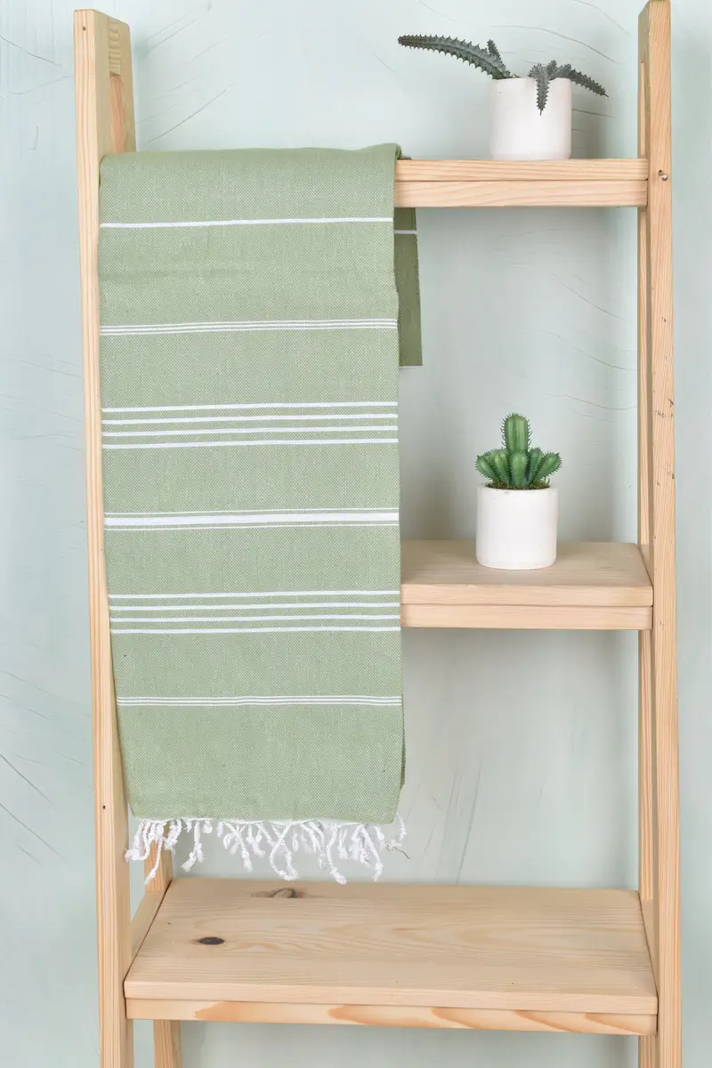 Bridesmaid Gift Towel, Organic Cotton Towel, Gift For Her, 70x40 Cotton Striped Towel, Unique Gift, Turkish bath towel for spa, Lightweight towel - 8