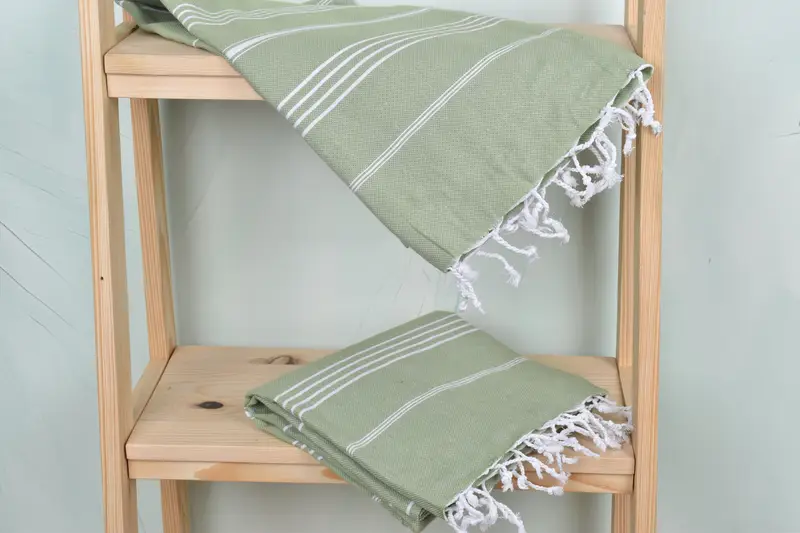 Bridesmaid Gift Towel, Organic Cotton Towel, Gift For Her, 70x40 Cotton Striped Towel, Unique Gift, Turkish bath towel for spa, Lightweight towel - 5