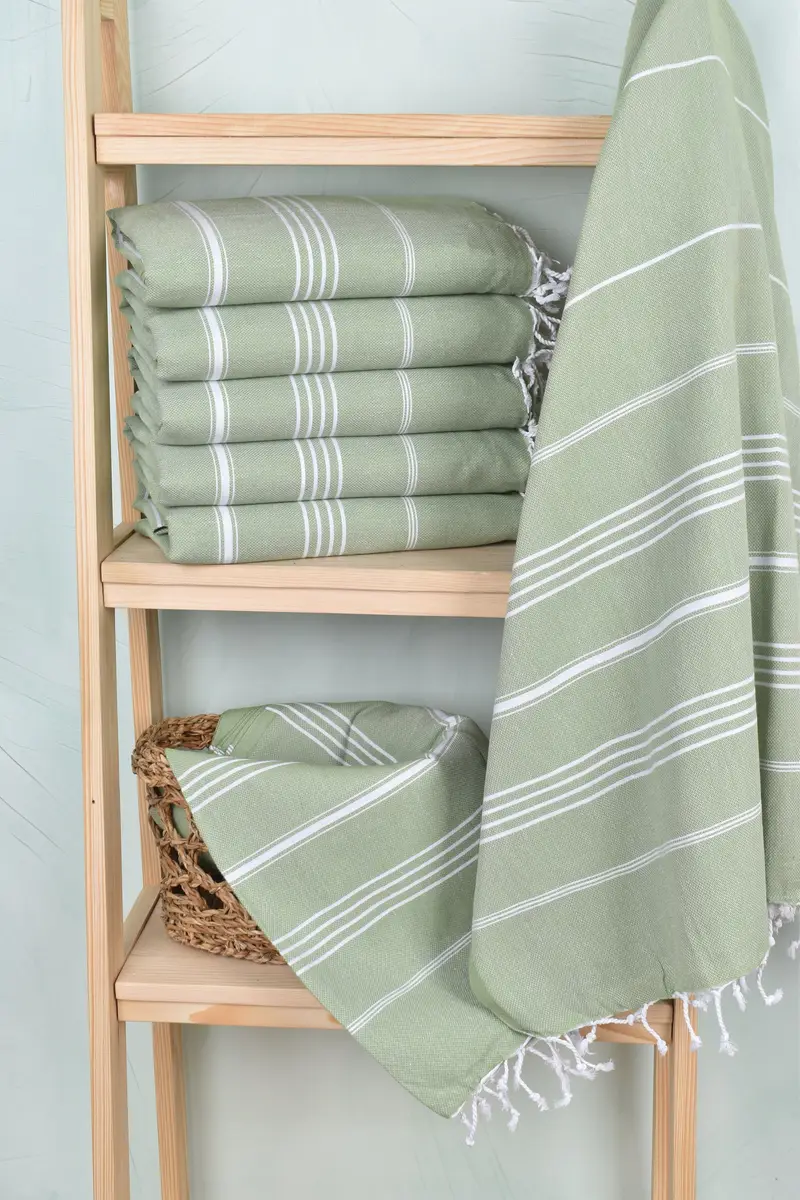 Bridesmaid Gift Towel, Organic Cotton Towel, Gift For Her, 70x40 Cotton Striped Towel, Unique Gift, Turkish bath towel for spa, Lightweight towel - 3