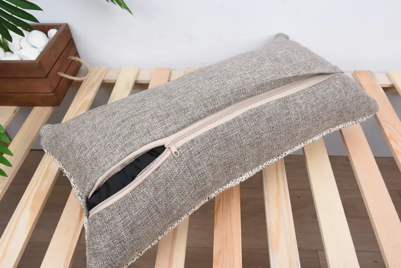 Rustic Cushion, Kilim Cushion Sham, 12x24 Beige Cushion Case, Cushion Case, Kilim Pillow, Vintage Pillow - 8