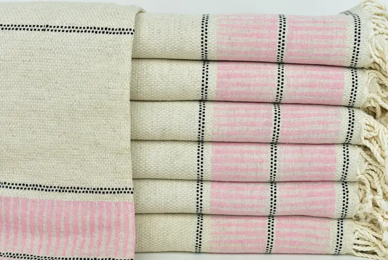 Bachelorette Party Items, 70x40 Linen Striped Towel, Best Friend Christmas Gift, Wedding Gift, Summer Gift Ideas, Organic towel, Best Friend Gift - 1