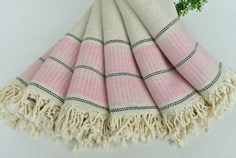 Bachelorette Party Items, 70x40 Linen Striped Towel, Best Friend Christmas Gift, Wedding Gift, Summer Gift Ideas, Organic towel, Best Friend Gift - 4