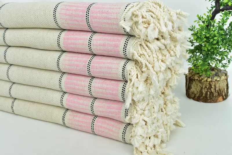 Bachelorette Party Items, 70x40 Linen Striped Towel, Best Friend Christmas Gift, Wedding Gift, Summer Gift Ideas, Organic towel, Best Friend Gift - 3