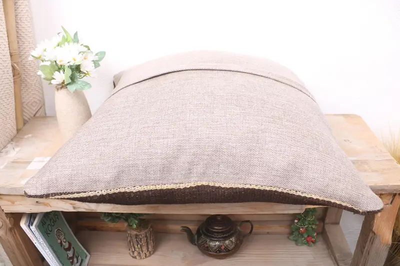Home Decor Pillow, Turkish Kilim Pillow, Outdoor Bolster Pillow Sham, Pillow Case, 18x18 Brown Pillow Sham, Antique Pillows - 7