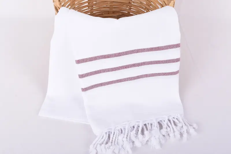 Personalized Gift For Her, Organic towel, Personalized Turkish Towel, 70x40 Cotton Striped Towel, Bath towel, Handwoven Turkish bath towel - 5