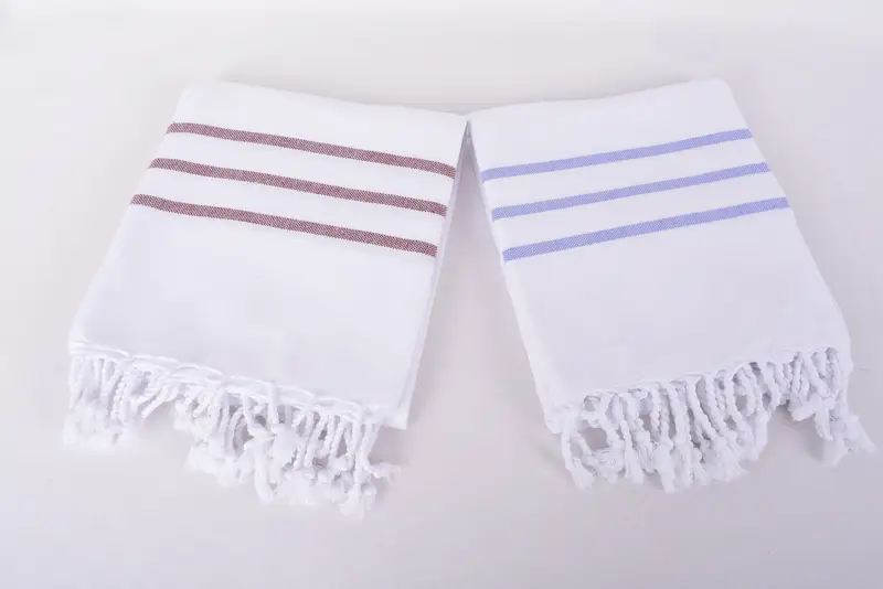 Personalized Gift For Her, Organic towel, Personalized Turkish Towel, 70x40 Cotton Striped Towel, Bath towel, Handwoven Turkish bath towel - 6