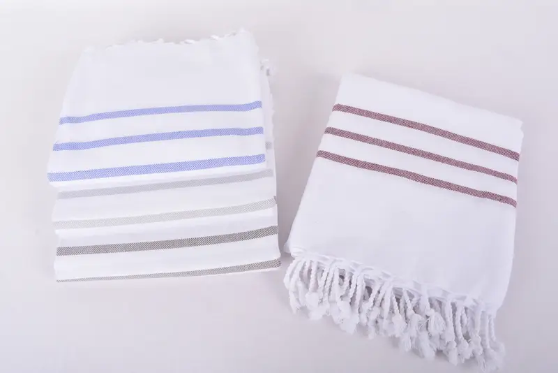 Personalized Gift For Her, Organic towel, Personalized Turkish Towel, 70x40 Cotton Striped Towel, Bath towel, Handwoven Turkish bath towel - 8