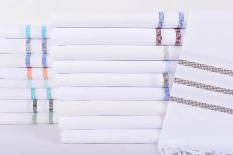 Personalized Gift For Her, Organic towel, Personalized Turkish Towel, 70x40 Cotton Striped Towel, Bath towel, Handwoven Turkish bath towel - 2