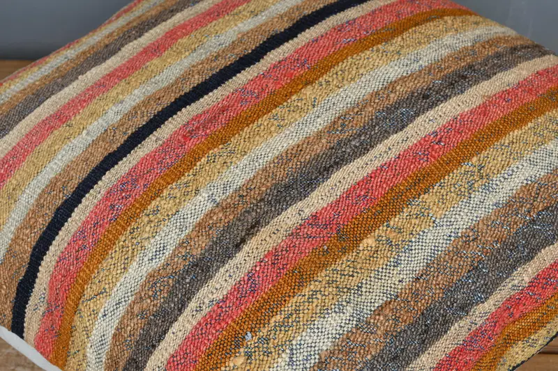 Cushion, Hippie Throw Pillow Sham, Office Chair Cushion, Vintage Pillow, Handmade Kilim Cushion, Gift Pillow, 24x24 Red Pillow - 3
