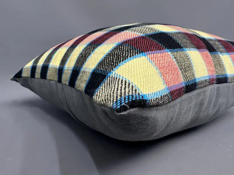 Ikat Cushion, Bed Pillow, Pillow, Kilim Cushion Sham, Designer Throw Cushion, 20x20 Yellow Cushion Cover, Turkish Kilim Pillow, Vintage Kilim Pillow - 6