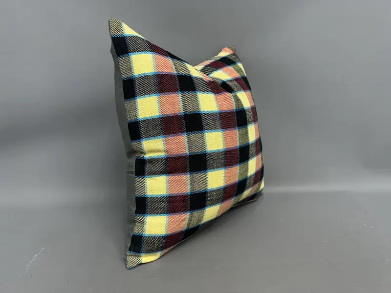 Ikat Cushion, Bed Pillow, Pillow, Kilim Cushion Sham, Designer Throw Cushion, 20x20 Yellow Cushion Cover, Turkish Kilim Pillow, Vintage Kilim Pillow - 2