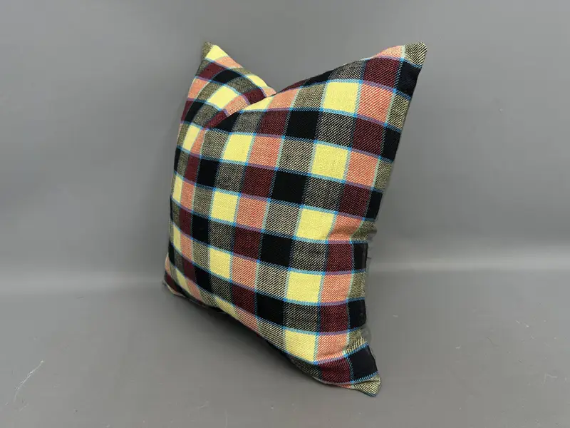 Ikat Cushion, Bed Pillow, Pillow, Kilim Cushion Sham, Designer Throw Cushion, 20x20 Yellow Cushion Cover, Turkish Kilim Pillow, Vintage Kilim Pillow - 3