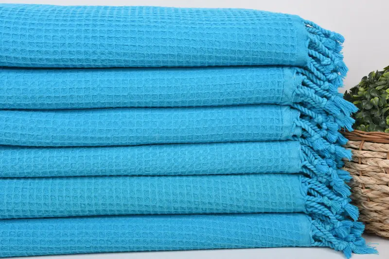 Custom Towel, Monogram Turkish Towel, Bachelorette Party Favors, Wedding Gift Ideas, Handwoven Turkish bath towel, 68x36 Cotton Waffle Towel - 2