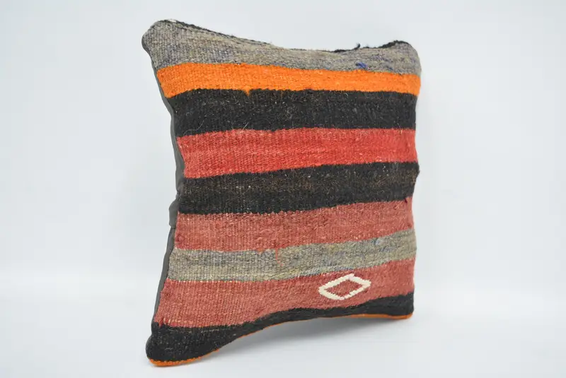 Accent Throw Cushion Cover, Pillow for Sofa, Kilim Pillow, Pillow, 12x12 Red Pillow Case, Home Decor Pillow, Bolster Throw Pillow Case - 3