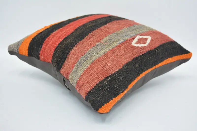Accent Throw Cushion Cover, Pillow for Sofa, Kilim Pillow, Pillow, 12x12 Red Pillow Case, Home Decor Pillow, Bolster Throw Pillow Case - 6
