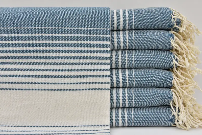 Custom monogram Turkish beach towel USA, Gifts For Him, Large Turkish Towel, Home Gift, Peshtemal Towel, 68x40 Cotton Striped Towel, Monogram Towels - 4